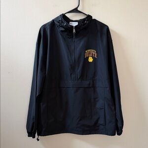 Champion UMD Black Hooded Pullover Windbreaker Jacket, Sz L